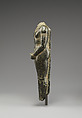 Headless unshrouded ithyphallic deity statuette, Serpentinite