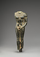 Headless unshrouded ithyphallic deity statuette, Serpentinite