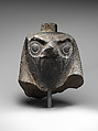 Head of an anthropomorphic falcon god, Diorite