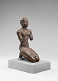 Statue of a kneeling Kushite king, Bronze; gold leaf