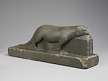 Statue of an Egyptian mongoose as a manifestation of Atum, Greywacke