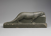 Statue of an Egyptian mongoose as a manifestation of Atum, Greywacke