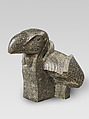 Head and shoulder from a statue of a vulture, Granite gneiss