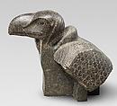 Head and shoulder from a statue of a vulture, Granite gneiss