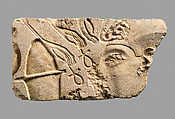 Relief showing the Aten interacting with the queen, Limestone