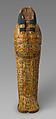 Inner Coffin of the Singer of Amun and Royal Daughter Nauny, Coniferous wood, Sycomore wood, mud, glue, paste paint, varnish, linen