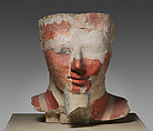 Head of an Osiride Statue of Hatshepsut, Limestone, paint
