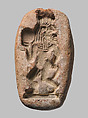 Mold for an Amulet of Bes with a Tambourine, Pottery