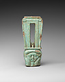 Top of sistrum, Light blue faience