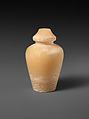 Libation jar with with lid, Travertine (Egyptian alabaster)