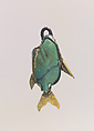 Fish Pendant, Turquoise, gold