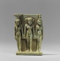 Nephthys, Horus, and Isis Amulet, Faience