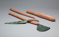 Ax From a Foundation Deposit, Hatshepsut's Temple, Wood (tamarix), Bronze or copper alloy