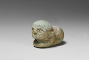 Figure of a Crouched Man, Faience