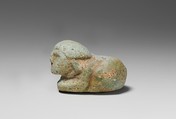 Figure of a Crouched Man, Faience