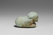 Figure of a Crouched Man, Faience