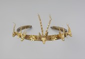 Headband with Heads of Gazelles and a Stag Between Stars or Flowers, Gold