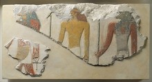 Procession of Deities, Painted limestone