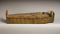 Coffin of the Chantress of Amun Ansenmes, Wood, paste, paint
