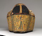 Coffin of the Chantress of Amun Ansenmes, Wood, paste, paint