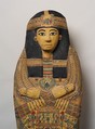 Coffin of the Chantress of Amun Ansenmes, Wood, paste, paint