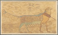 Detail of a Griffin, Tomb of Khety, Nina de Garis Davies (1881–1965) or, Tempera on paper