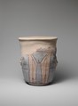 Neck of a Wide-Mouthed Hathor Jar, pottery, slip, paint