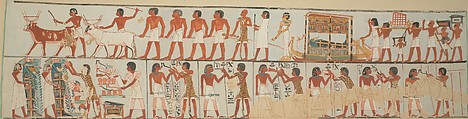 Funeral Procession, Tomb of Pairy, Nina de Garis Davies (1881–1965), Tempera on paper