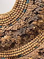 Floral Collar from Tutankhamun's Embalming Cache, Papyrus, olive leaves, persea leaves, cornflowers, blue lotus petals, Picris flowers, nightshade berries, faience, linen