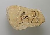 Artist's Sketch of a Horse, Limestone, ink
