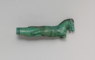 Whip Handle in the Form of a Horse, Faience