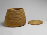 Large clothes basket and lid G, Palm leaf
