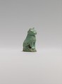 Cat amulet, Faience