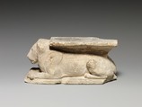 Model of a temple door bolt with recumbent lion, Limestone