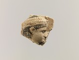 Female relief head with fillet, Alabaster (gypsum)