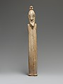 A Tusk Figurine of a Man, Probably elephant ivory and organic material