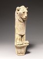 Lion furniture leg, Faience