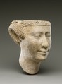 Partial female head, Limestone