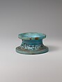 Vessel stand naming the scribe Iui, Faience