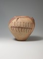 Decoratred ware jar depicting rows of flamingos, Pottery, paint