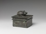 Rhinoceros beetle box, Cupreous metal