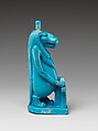 Statuette of a hippo goddess, probably Taweret, Glassy faience