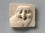 Relief plaque with face of an owl hieroglyph, Limestone
