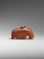 Hippopotamus amulet, Limestone (pink)