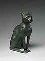 Cat Statuette intended to contain a mummified cat, Leaded bronze