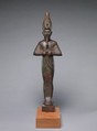 Osiris inscribed for Harkhebit, son of Padikhonsu and Isetempermes, Bronze, silver