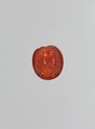 Intaglio with head of Serapis (?), Carnelian