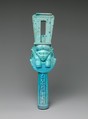 Faience Sistrum Inscribed with the Name of Ptolemy I, Faience