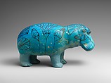 William the Hippo - Ancient Egyptian figurine - Flowers - Hippo - Magnet