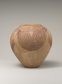 Decorated ware jar depicting boats, Pottery, paint